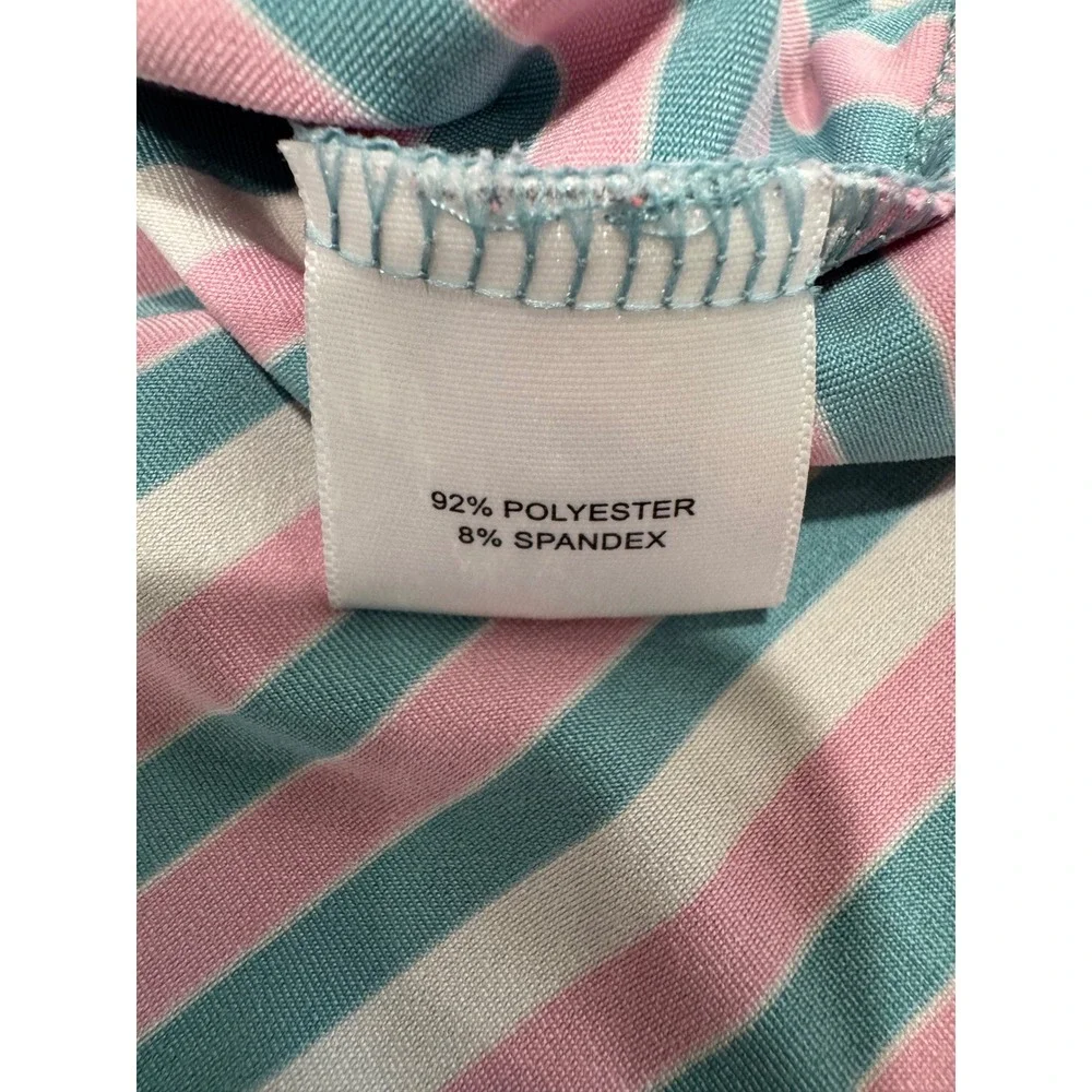 Peter Millar Summer Comfort Men size XL‎ Polo Shirt Pink Blue White Striped Golf